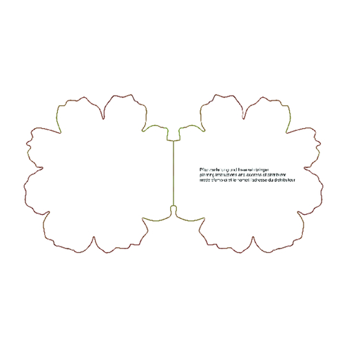 Klappkärtchen Blüte , rot, Papier, Folie, Samen, 9,00cm x 9,50cm (Länge x Breite), Bild 3
