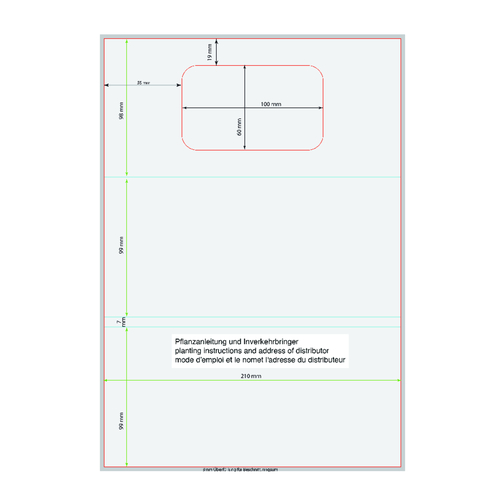 Mini-Arena Karte , grün, Papier, Substrat, Samen, 21,00cm x 1,00cm x 10,70cm (Länge x Höhe x Breite), Bild 3