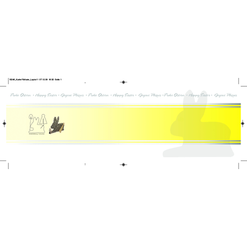 Bastelkarte Hase , gelb, Papier, Filz, Holz, 21,00cm x 10,50cm (Länge x Breite), Bild 2