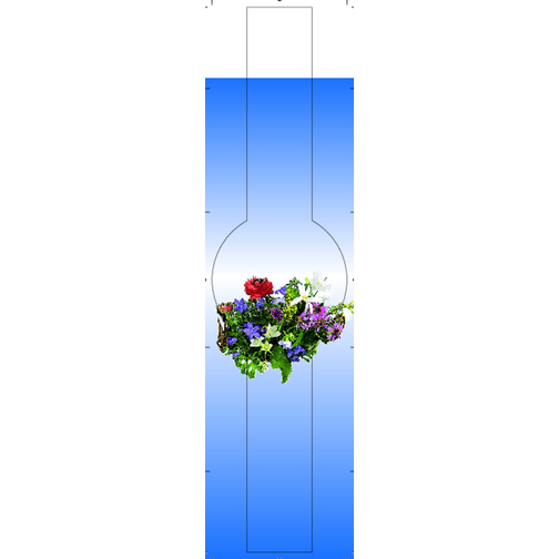 Cubo de Zinc Mezcla de flores de colores, Imagen 2