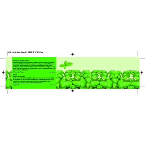 Kräuter-Dose , grün, Metall, Kokosfaser, Folie, Samen, Kunststoff, Papier, 5,80cm (Höhe), Bild 3