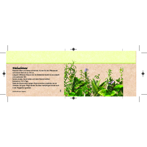 Natur-Bag Kräuter , natur, Papier, Alu, Kokosfaser, Samen, 8,50cm x 1,00cm x 14,00cm (Länge x Höhe x Breite), Bild 2