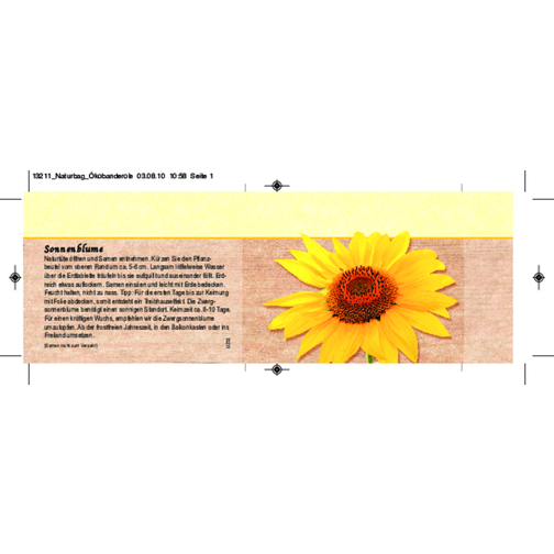 Natur-Bag Sonne , natur, Papier, Alu, Kokosfaser, Samen, 8,50cm x 1,00cm x 14,00cm (Länge x Höhe x Breite), Bild 3