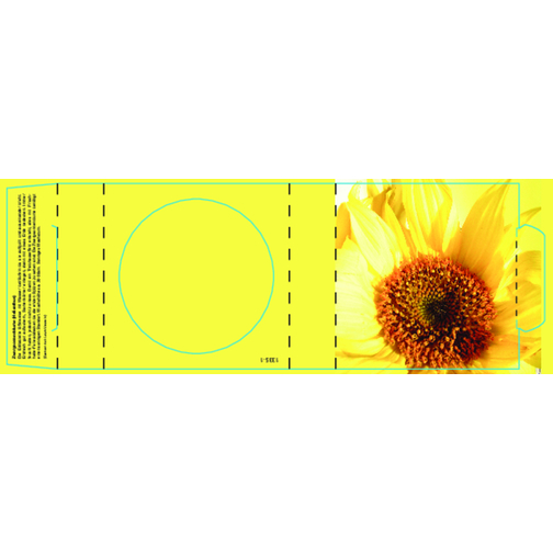 Tontopf Colour Sonne , weiß, Ton, Kokosfaser, Folie, Samen, Papier, 7,00cm x 6,00cm x 7,00cm (Länge x Höhe x Breite), Bild 2