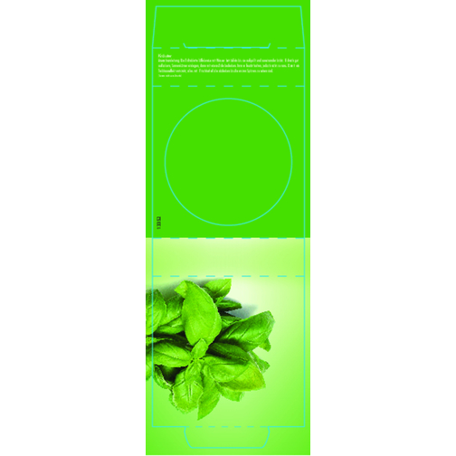 Tontopf Colour Basilikum , weiß, Ton, Kokosfaser, Folie, Samen, Papier, 7,00cm x 6,00cm x 7,00cm (Länge x Höhe x Breite), Bild 2