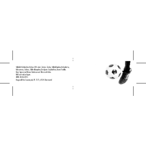 Süßer Fußball , weiß, Folie, Staniol, Schokolade, Papier, 4,00cm x 7,00cm x 3,00cm (Länge x Höhe x Breite), Bild 3
