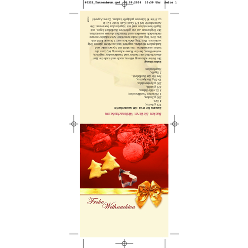 Backe Deinen Weihnachtsbaum , rot, Papier, Weißblech, 7,80cm x 1,70cm x 10,50cm (Länge x Höhe x Breite), Bild 2