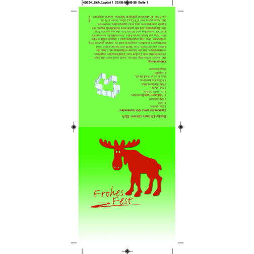 Backe Deinen Süssen Elch , grün, Papier, Edelstahl, 7,80cm x 1,70cm x 10,50cm (Länge x Höhe x Breite), Bild 2