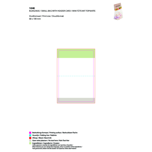 Mini sac avec carte supérieure, Image 3