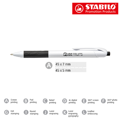 STABILO Cosmoliner Kugelschreiber , Stabilo, schwarz, Kunststoff, 14,30cm x 1,40cm x 1,10cm (Länge x Höhe x Breite), Bild 5