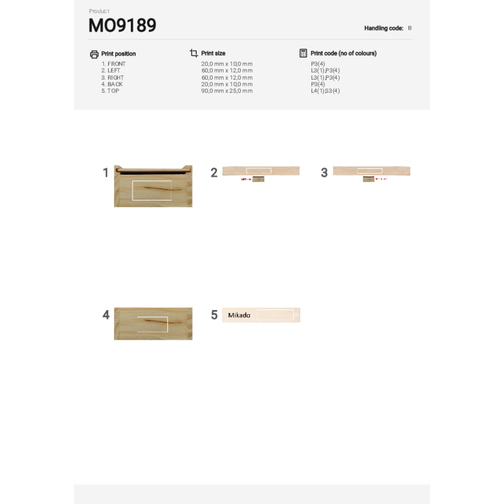 Mini Mikado , holzfarben, Holz, 19,00cm x 2,00cm x 4,00cm (Länge x Höhe x Breite), Bild 5
