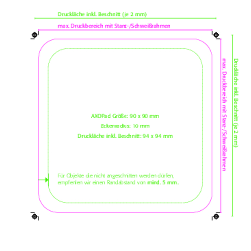 AXOPAD® Coaster AXONature 850, farge natur, 9 x 9 cm kvadratisk, 2 mm tykkelse, Bilde 4