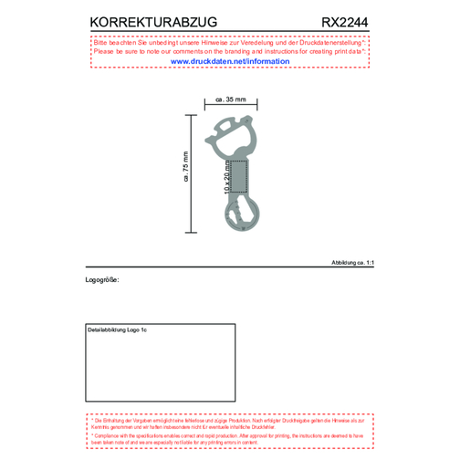 ROMINOX® Key Tool Snake (18 Funktionen) , Edelstahl, 7,00cm x 0,23cm x 3,20cm (Länge x Höhe x Breite), Bild 22