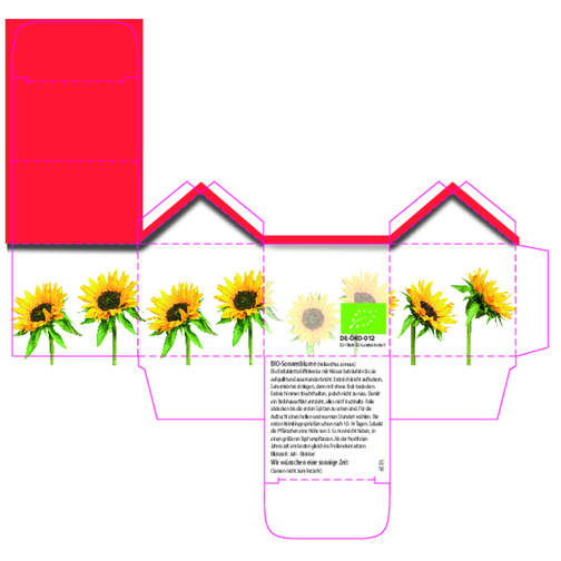 Natur-Häuschen Sonne , braun, Ton, Kokosfaser, Folie, Samen, Papier, 5,00cm x 6,00cm x 5,00cm (Länge x Höhe x Breite), Bild 2