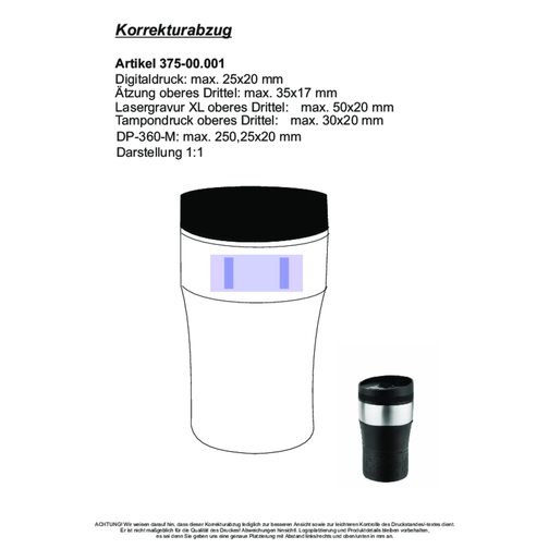 Metmaxx® 'CremaOfficina' termokrus svart/rød, Bilde 2