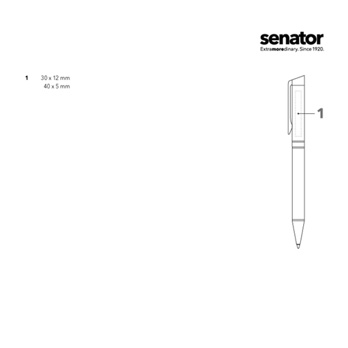 senator® Carbon Line Black Twist kulepenn med skrue, Bilde 6