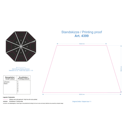 Ombrello a bastone AC-Midsize FARE®-Seam, Immagine 5