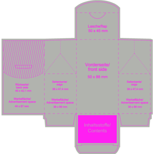 Standbodenbox Werbeverpackung Lindt Mischung , Lindt, Werbeverpackung aus weißem Karton, 3,80cm x 8,00cm x 5,00cm (Länge x Höhe x Breite), Bild 3