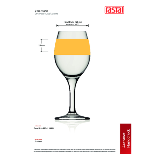 Rems Kelch 0,2 L , Rastal, klar, Glas, 17,00cm (Höhe), Bild 2