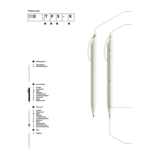 Prodir DS3 TTC Twist Kugelschreiber , Prodir, dunkelgrün, Kunststoff/Metall, 13,80cm x 1,50cm (Länge x Breite), Bild 8