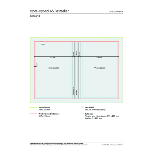 Livre Calendrier Note-Hybride A5 Bestseller, 4C-Digital, matte, Image 2