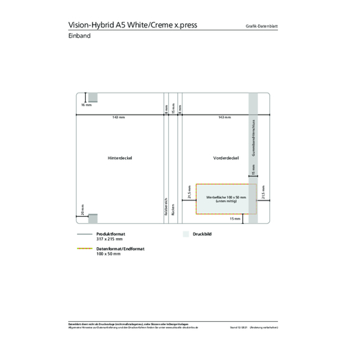 Buchkalender Vision-Hybrid White X.press , anthrazit, Hochweißes Schreibpapier 90 g/m², 21,00cm x 14,80cm (Länge x Breite), Bild 2