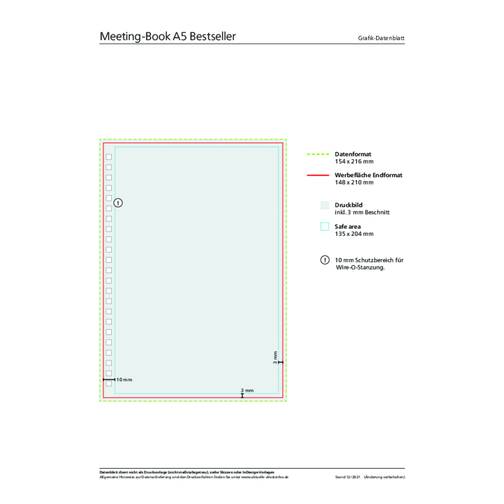 Notizbuch Meeting-Book Bestseller A5 , individuell, Hochweißes Schreibpapier 80 g/m², 21,00cm x 14,80cm (Länge x Breite), Bild 3