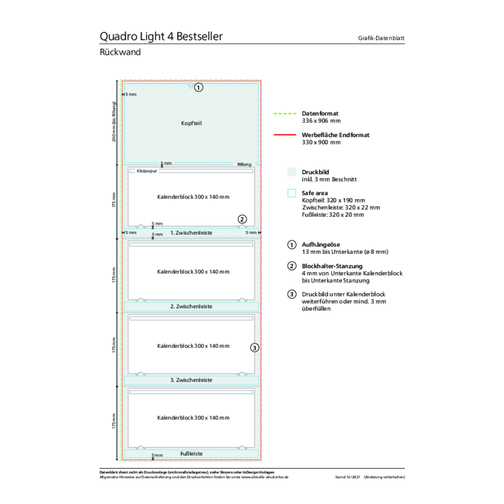 4-månederskalender Quadro Light 4 bestselger inkl. 4C-trykk, tysk, Bilde 3