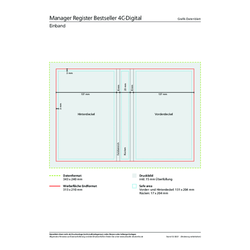 Buchkalender Manager Register Bestseller Inkl. 4C-Druck, Matt-individuell , matt-individuell, 21,00cm x 14,80cm (Länge x Breite), Bild 2