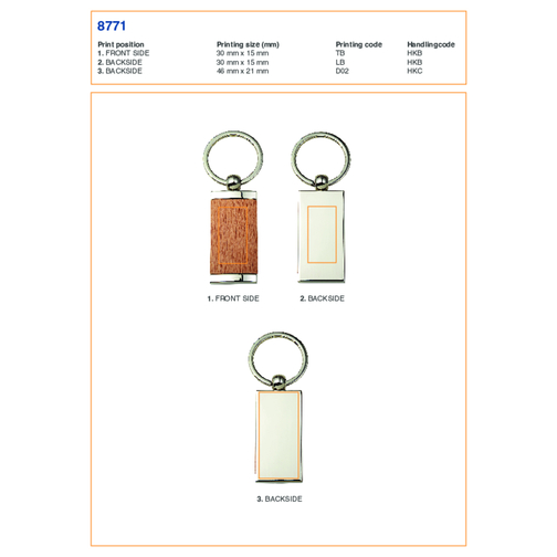 Porte-clés en bois et métal Jennie, Image 4