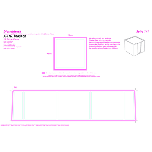 Zettelbox 'Sigma', Doppelwandig , glasklar, PS+PAP, 10,50cm x 9,00cm x 10,50cm (Länge x Höhe x Breite), Bild 4