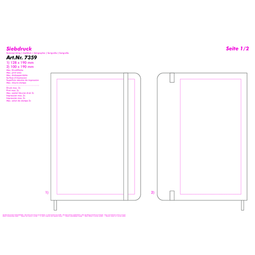 Notizbuch, Maxi , weiß, weiß, PVC+PAP, 21,00cm x 1,20cm x 14,80cm (Länge x Höhe x Breite), Bild 4