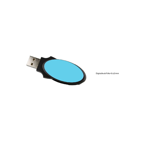 USB-Stick SWING OVAL 32GB , Promo Effects MB , schwarz / weiß MB , 32 GB , Kunststoff MB , 3 - 10 MB/s MB , 5,40cm x 0,90cm x 2,60cm (Länge x Höhe x Breite), Bild 6
