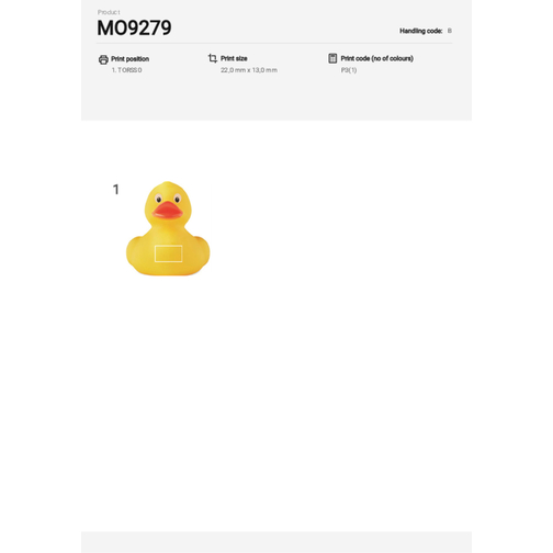 Duck , weiss, PVC, 8,00cm x 7,00cm x 7,00cm (Länge x Höhe x Breite), Bild 2