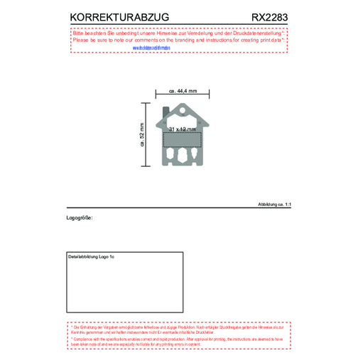 ROMINOX® Key Tool House / Haus (21 Funktionen) , Edelstahl, 7,00cm x 0,23cm x 3,20cm (Länge x Höhe x Breite), Bild 21