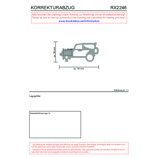 ROMINOX® Key Tool SUV / Auto (19 Funktionen) , Edelstahl, 7,00cm x 0,23cm x 3,20cm (Länge x Höhe x Breite), Bild 20