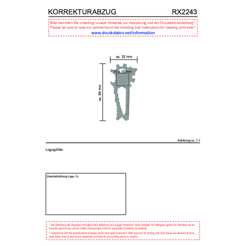 ROMINOX® Key Tool Lion (22 Funktionen) , Edelstahl, 7,00cm x 0,23cm x 3,20cm (Länge x Höhe x Breite), Bild 19