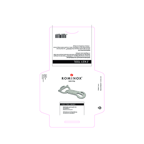 ROMINOX® Key Tool Snake (18 Funktionen) , Edelstahl, 7,00cm x 0,23cm x 3,20cm (Länge x Höhe x Breite), Bild 17