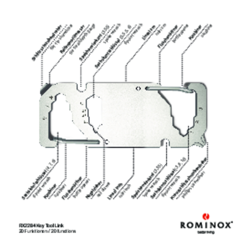 ROMINOX® Key Tool Link (20 Funktionen) (Einzelhandel) , Edelstahl, 7,00cm x 0,23cm x 3,20cm (Länge x Höhe x Breite), Bild 21