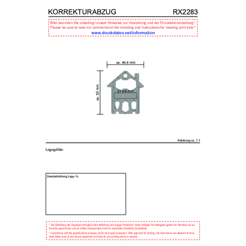 ROMINOX® Key Tool House / Haus (21 Funktionen) (Einzelhandel) , Edelstahl, 7,00cm x 0,23cm x 3,20cm (Länge x Höhe x Breite), Bild 16