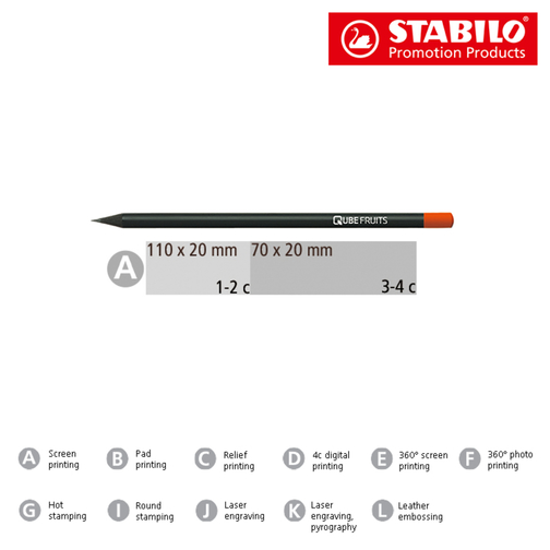STABILO Grafitstift Schwarz Mit Tauchkappe , Stabilo, schwarz, Holz, 17,60cm x 0,70cm x 0,70cm (Länge x Höhe x Breite), Bild 2