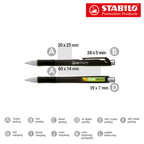 STABILO Concept Metallic Kugelschreiber , Stabilo, anthrazit, Kunststoff, 14,50cm x 1,40cm x 1,20cm (Länge x Höhe x Breite), Bild 4