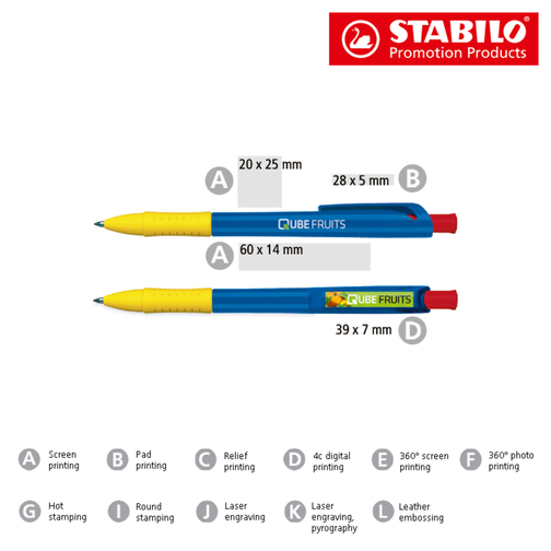 STABILO Concept Fancy Kugelschreiber , Stabilo, Kunststoff, 14,50cm x 1,40cm x 1,20cm (Länge x Höhe x Breite), Bild 4