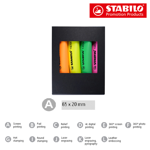 STABILO NEON Set de 4 rotuladores fluorescentes, Imagen 2