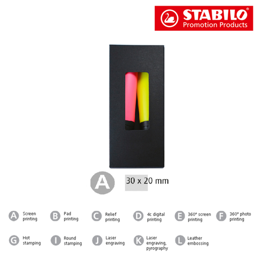 STABILO NEON 2er-Set Leuchtmarkierer , Stabilo, Kunststoff, 11,40cm x 2,60cm x 5,30cm (Länge x Höhe x Breite), Bild 2
