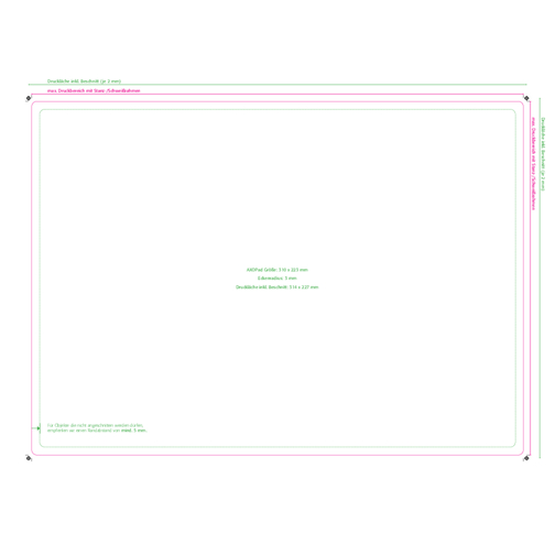 AXOPAD® AXOPlus C 600 mata platnicza, prostokatna 31 x 22,3 cm, grubosc 1,1 mm, Obraz 2