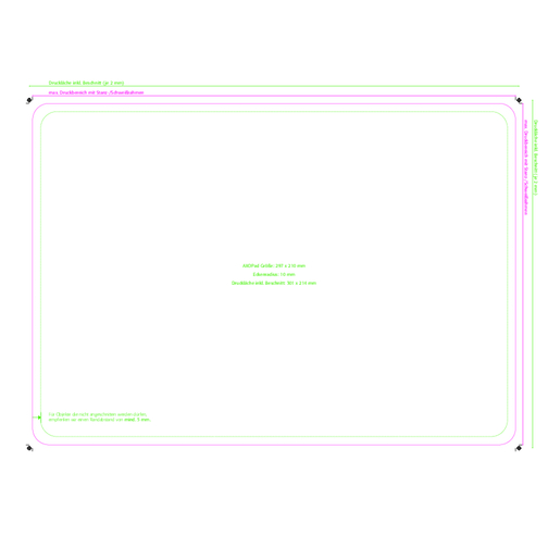 AXOPAD® AXOStar 610 betalingsmatte, rektangulær, 29,7 x 21 cm, 1,75 mm tykk, Bilde 3