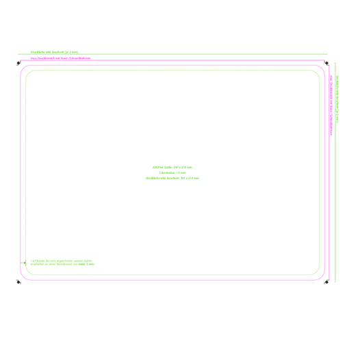 AXOPAD® AXOStar 600 betalingsmatte, rektangulær, 29,7 x 21 cm, 1,6 mm tykk, Bilde 3