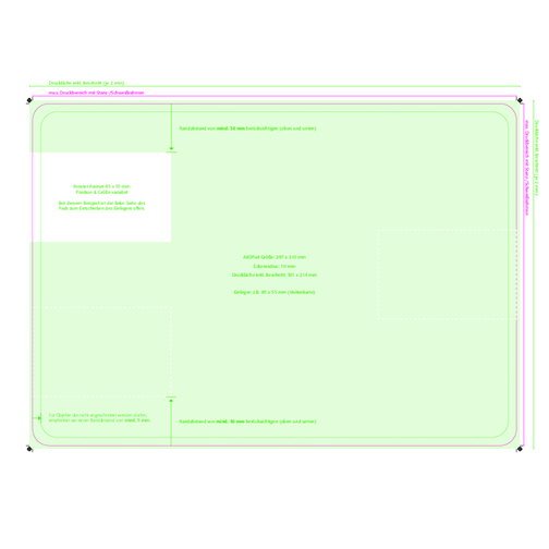 AXOPAD® Betalingsmatte AXOPlus 640, 29,7 x 21 cm rektangulær, 1,7 mm tykk, Bilde 3