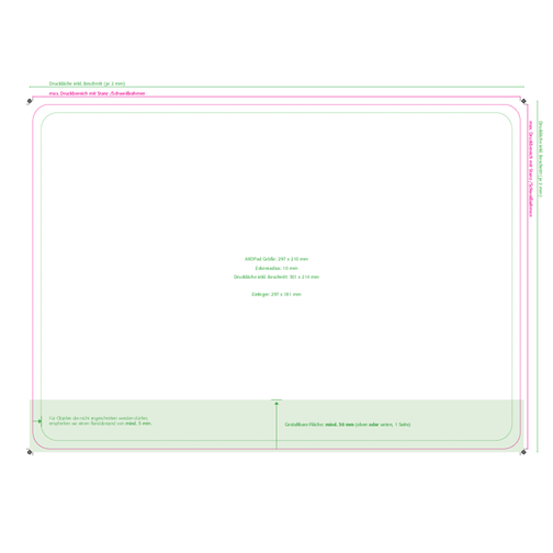 AXOPAD® AXOPlus 630 betalningsmatta, 29,7 x 21 cm rektangulär, 1,7 mm tjock, Bild 3